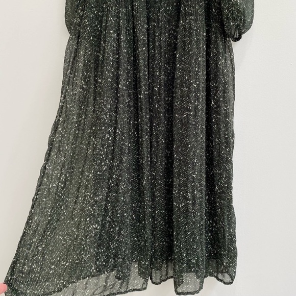 Michael Kora Dark Green Pleated Dress - Picture 3 of 4